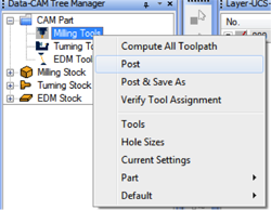 CAM Tree Menu